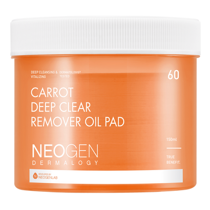 NeoGen DERMALOGY CARROT DEEP CLEAR OIL PAD 150ML (60 PADS)